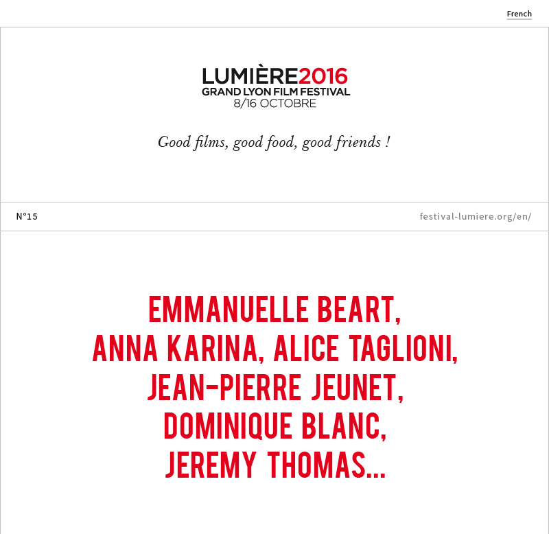 Emmanuelle Bart, Anna Karina, Alice Taglioni, Jean-Pierre Jeunet, Dominique Blanc, Jeremy Thomas...val
