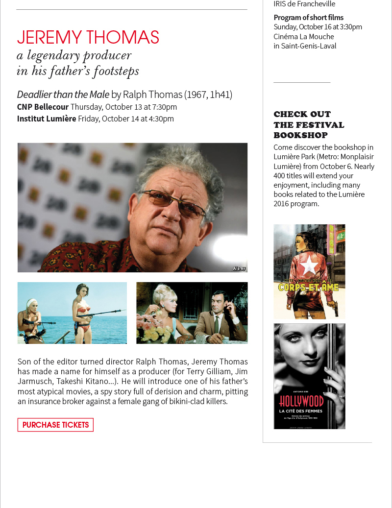 Emmanuelle Bart, Anna Karina, Alice Taglioni, Jean-Pierre Jeunet, Dominique Blanc, Jeremy Thomas...val