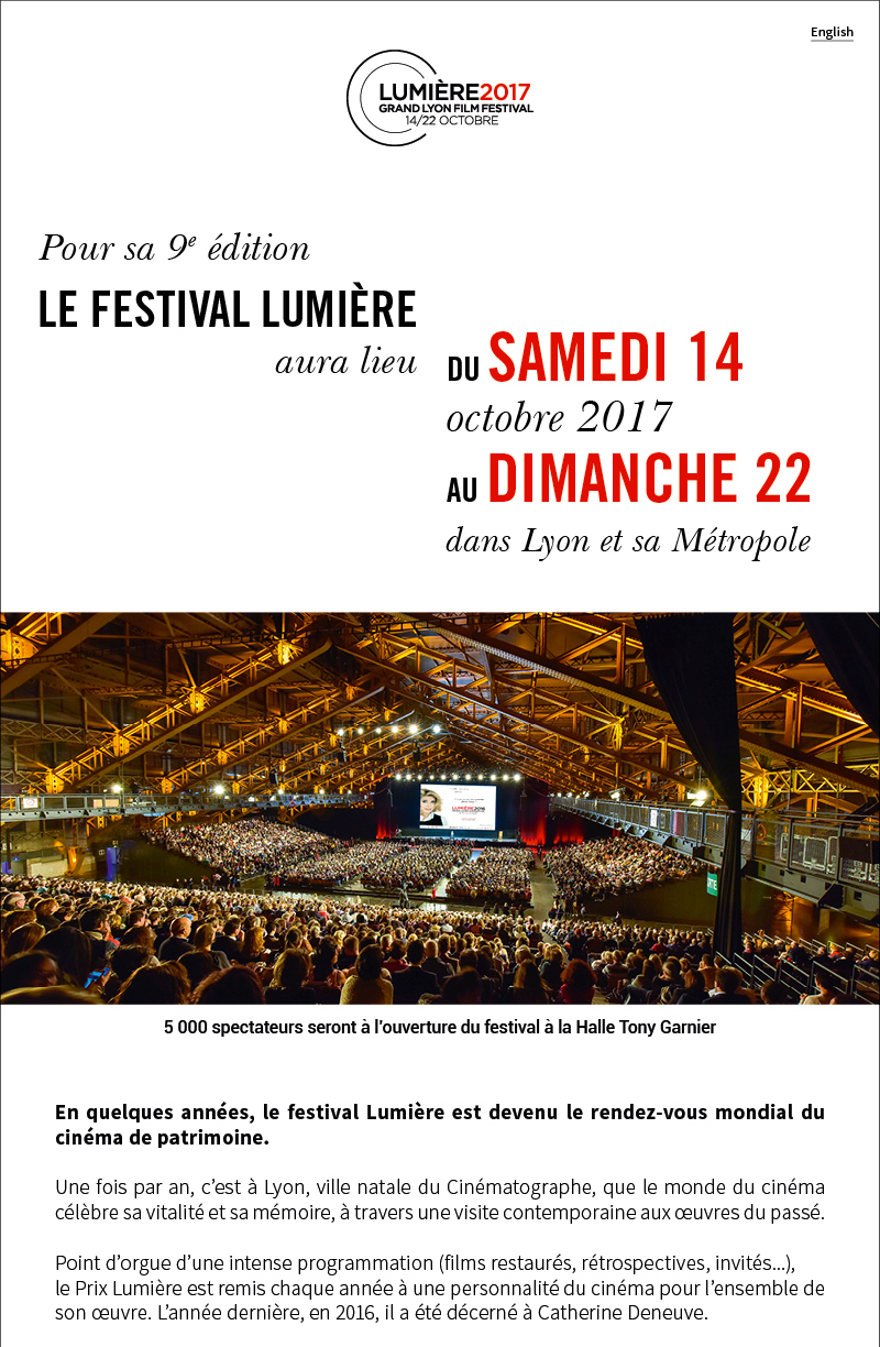 Festival Lumire 2017 : Les dates !