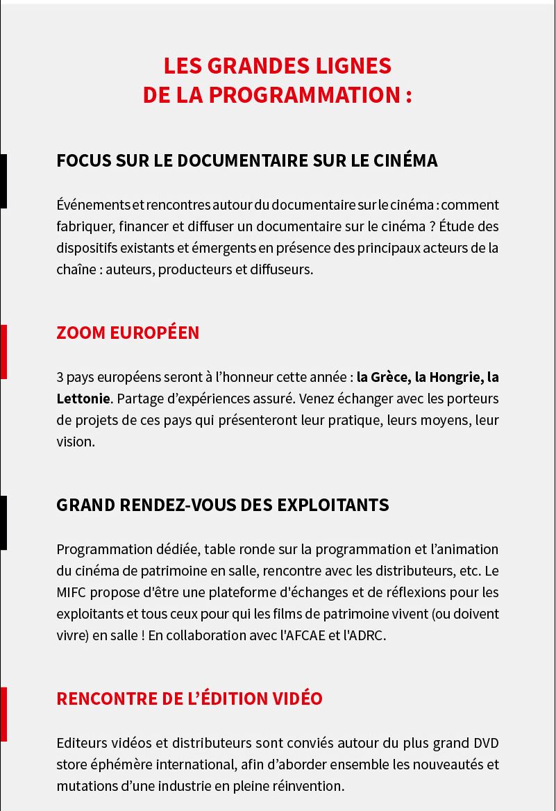 March International du Film Classique : programme et accrditation