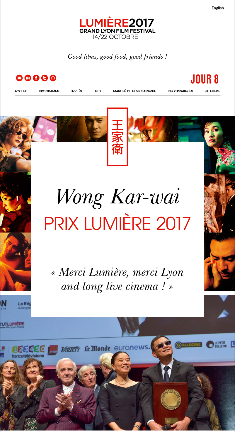 Long live cinema ! Wong Kar-wai - Prix Lumire 2017