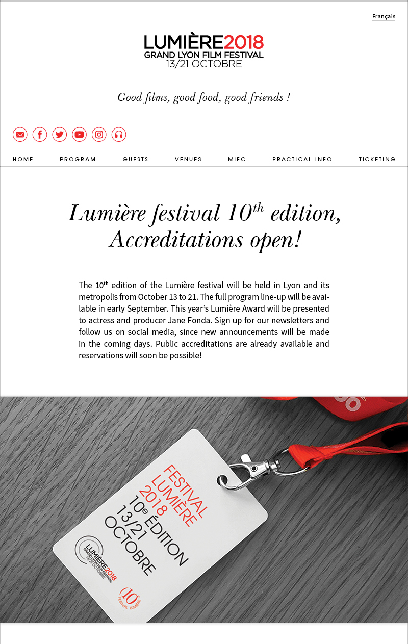 Lumire festival 10th edition, accreditations open!