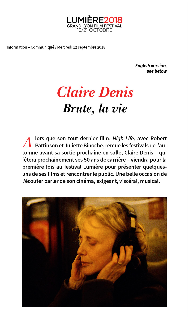 Claire Denis : Brute, la vie