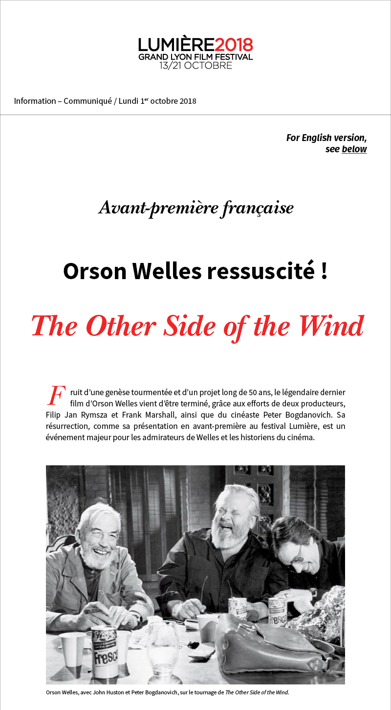 Orson Welles ressuscit !