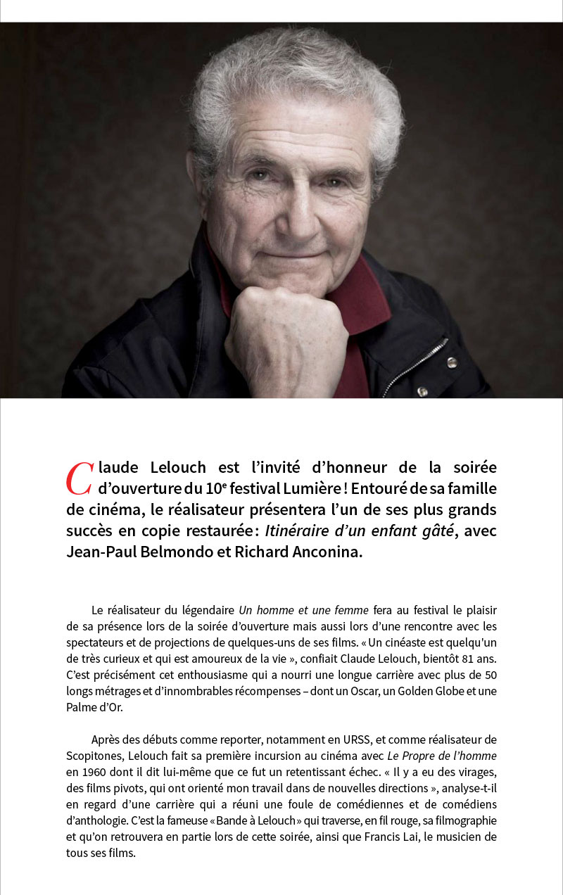 Claude Lelouch  louverture du 10e festival Lumire