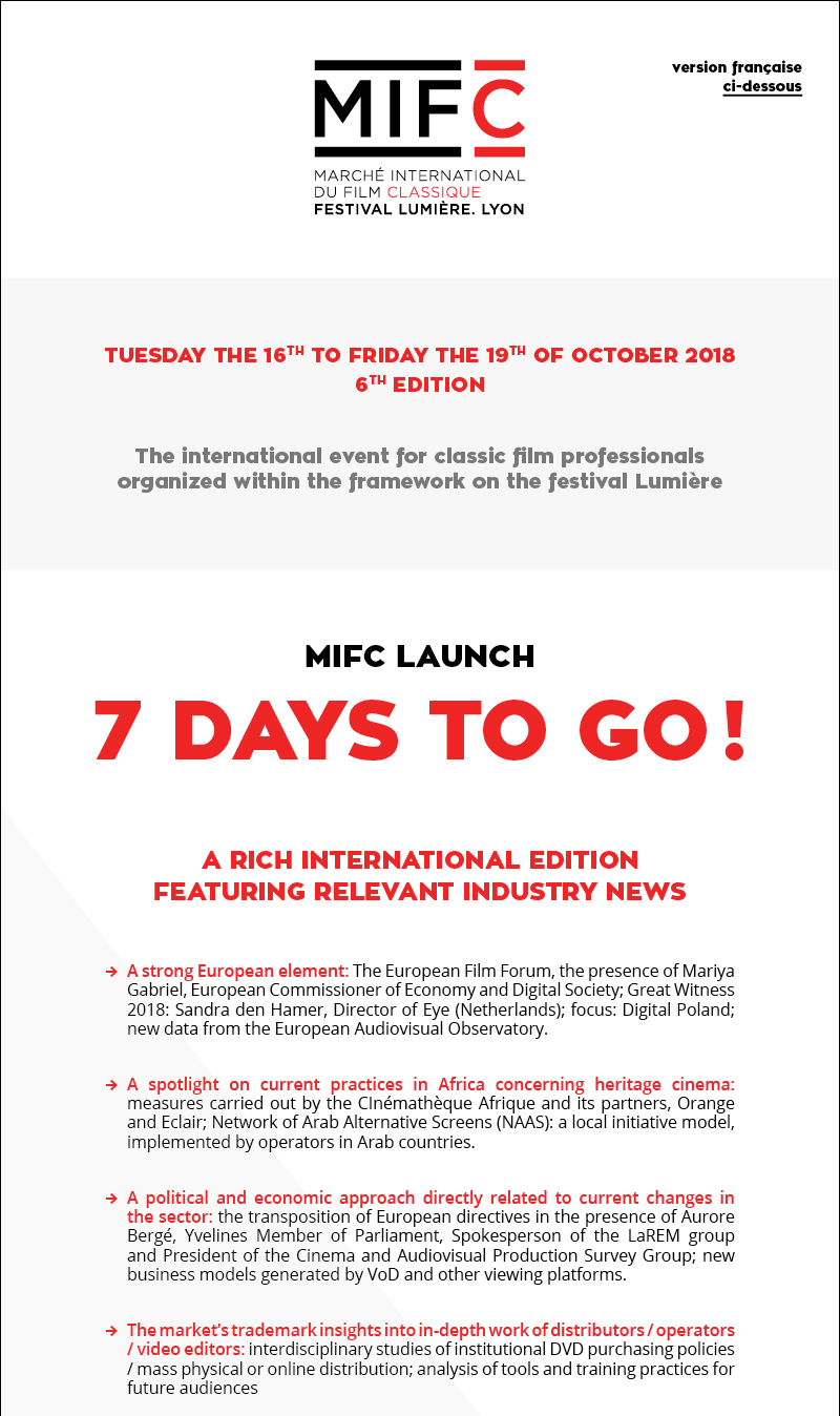 MIFC LAUNCH 7 days to go! / OUVERTURE MIFC J-7 ! 