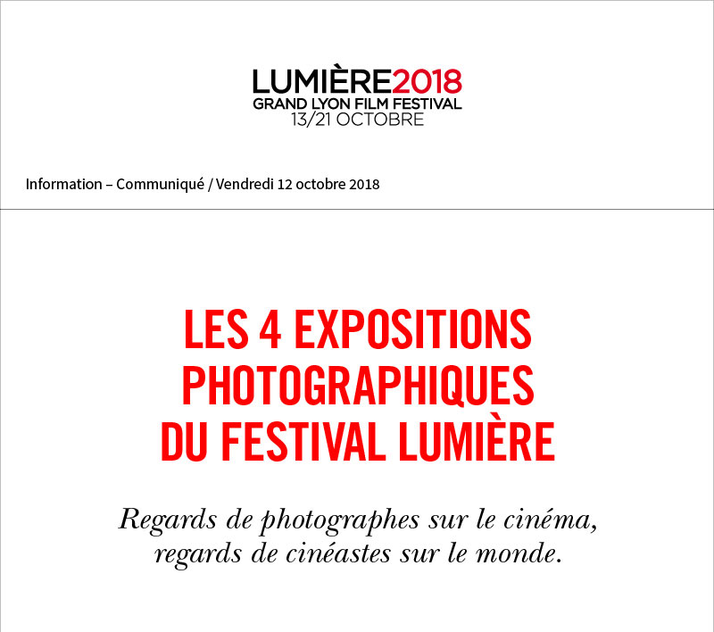 Les quatre expositions de Lumire 2018