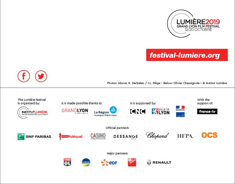 Les dates du festival Lumire 2019 / The dates of the Lumire festival 2019