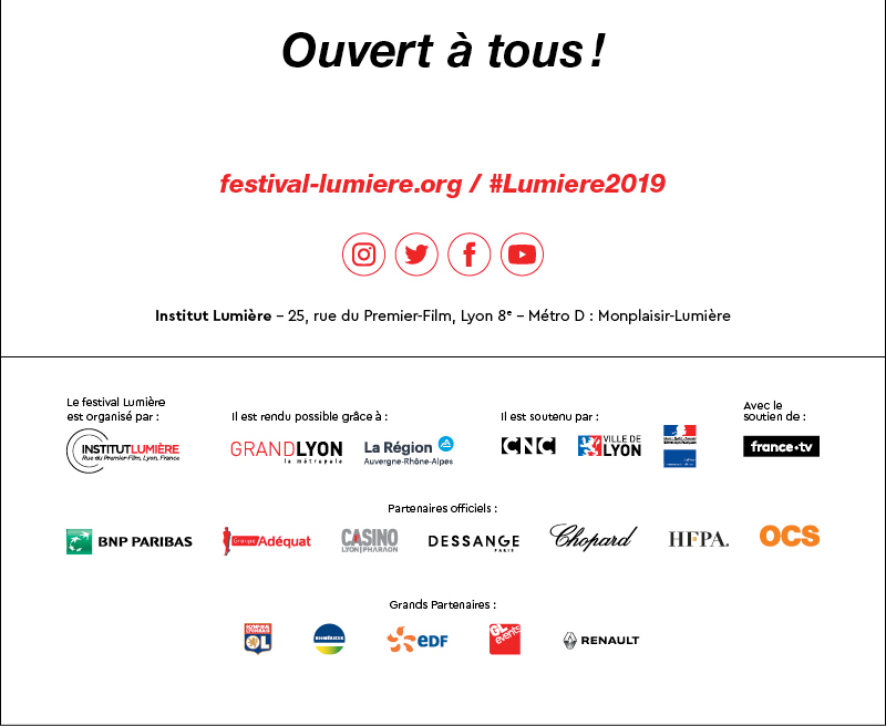 Festival Lumire 2019 : ouverture des sances de prsentation !