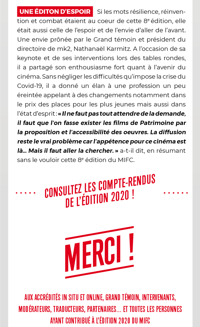MIFC : merci  tous et  l'anne prochaine !