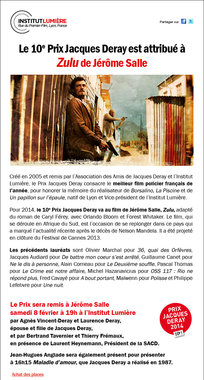 Prix Jacques Deray 2014