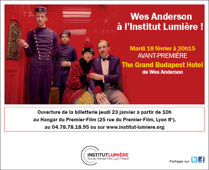 Wes Anderson  l'Institut Lumire / La billetterie ouvre jeudi