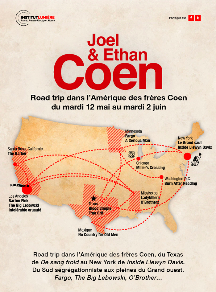 Voyage dans l'Am�rique des fr�res Coen du 12 mai au 2 juin