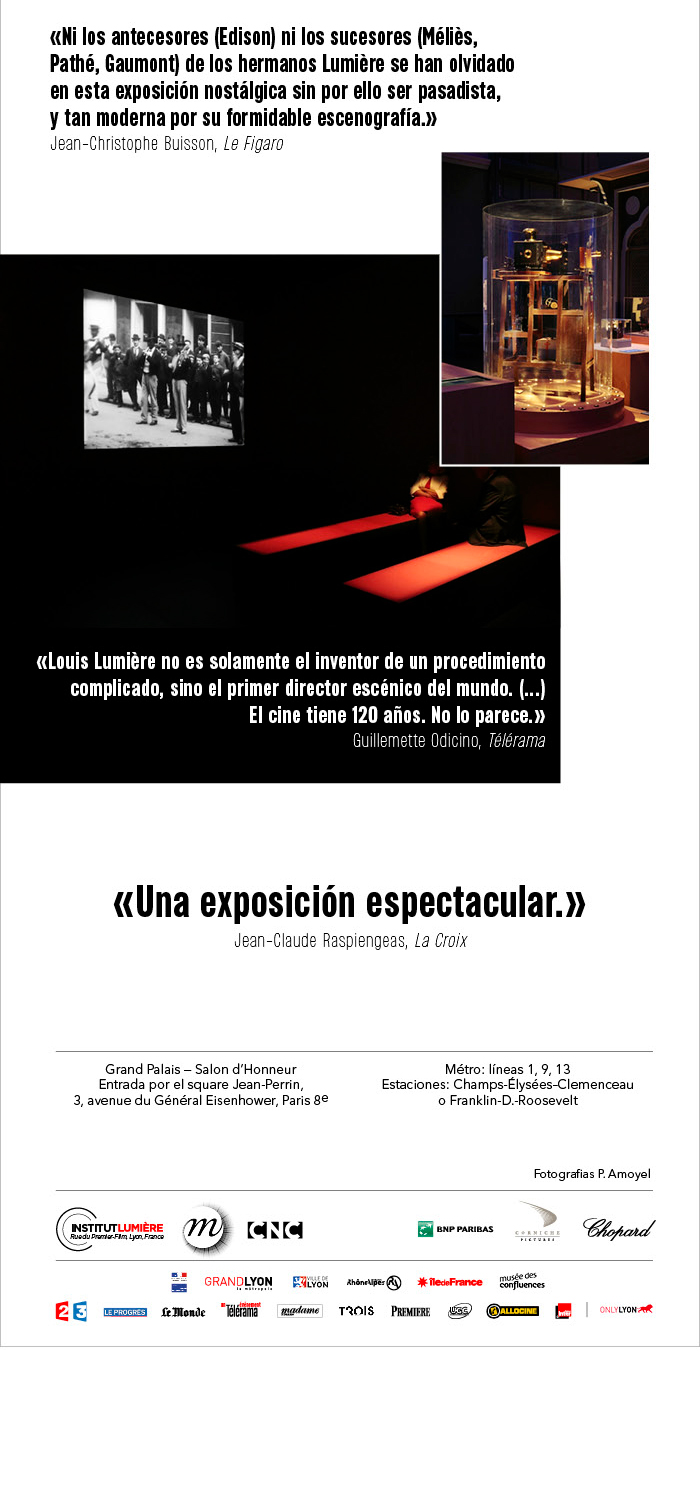 On the way to Cannes (and elsewhere),make a stop in Paris to discover the exhibition: Lumire! Inventing the cinema