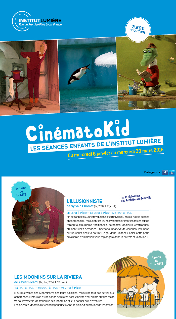 Découvrez le programme CinématoKid de Janvier-Mars 2016 ! 