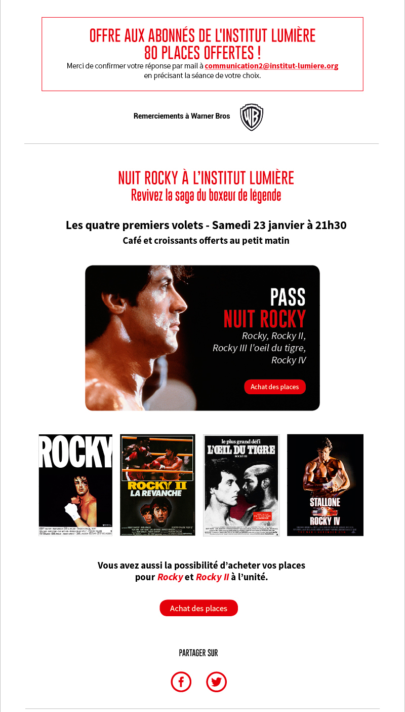 Deux avant-premires de Creed, la lgende de Rocky Balboa 