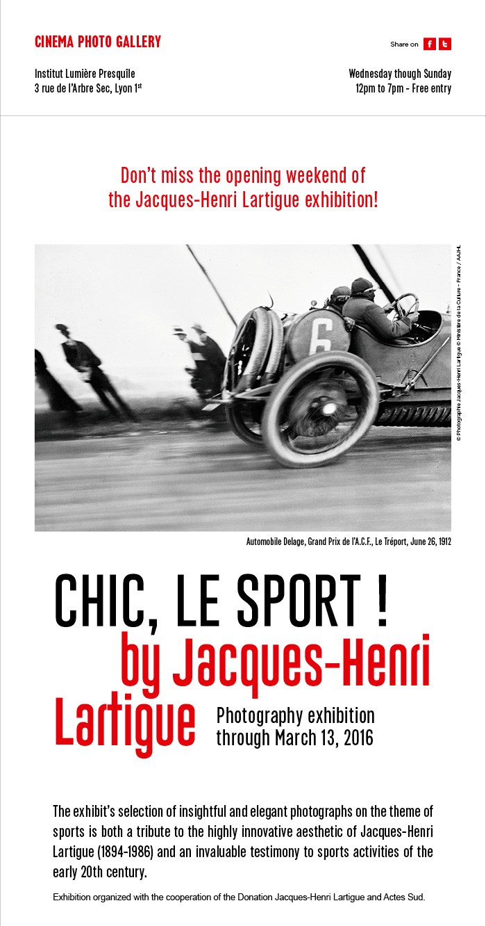 The opening weekend of the Jacques-Henri Lartigue exhibition!