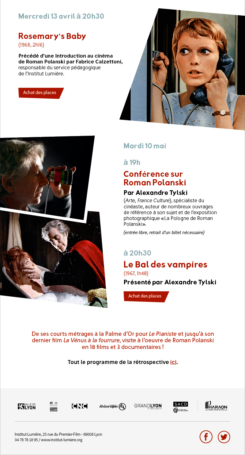 Rtrospective Roman Polanski : Ouverture mercredi 13 avril !