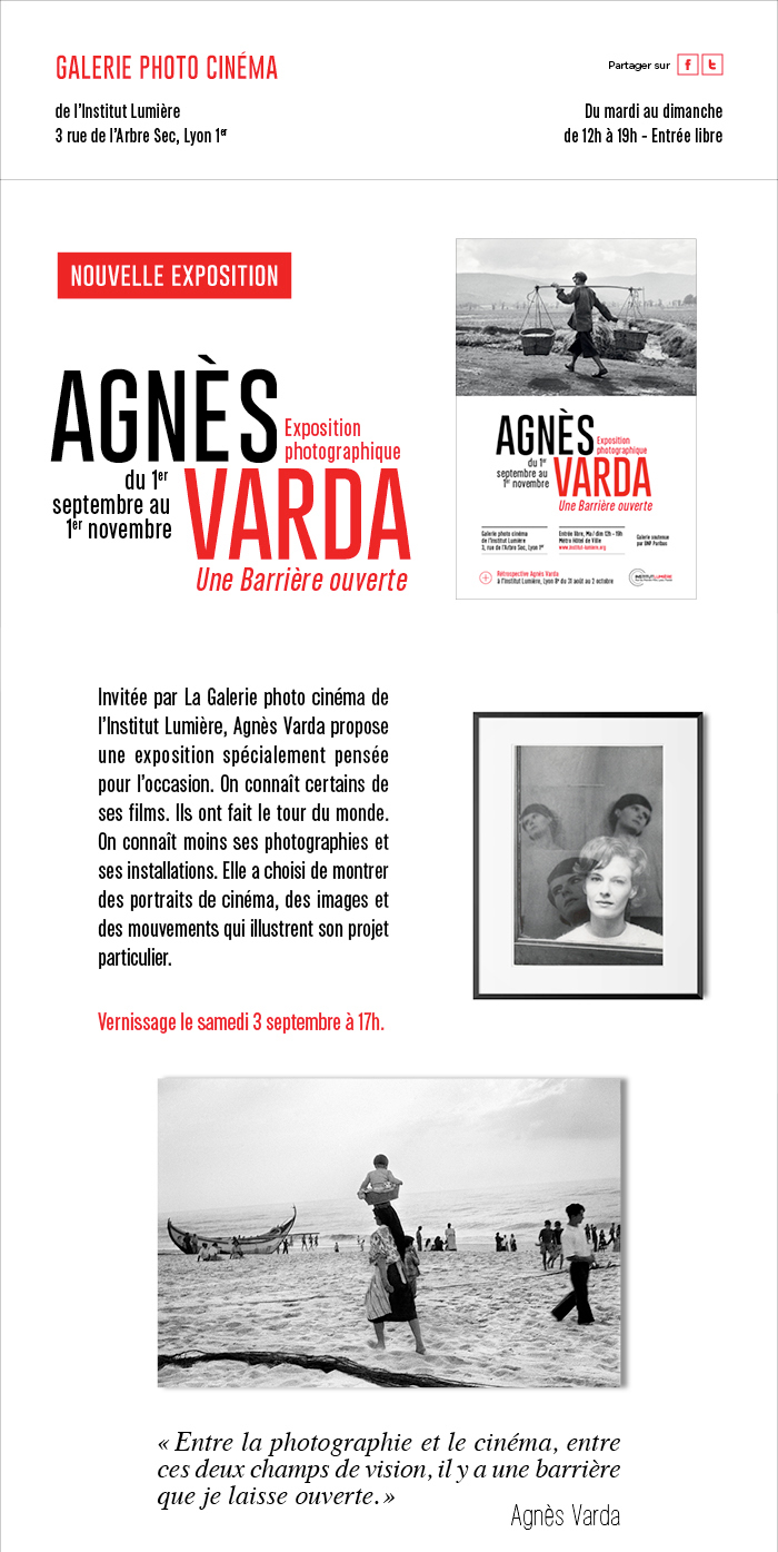 L'exposition photographique d'Agns Varda ouvre demain