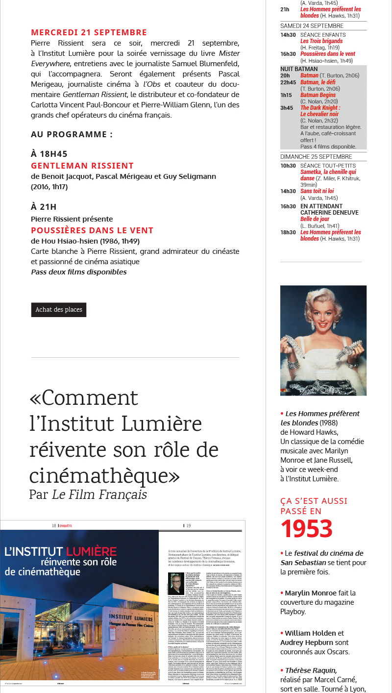 Rue du Premier-Film, le web-magazine de l'Institut Lumire