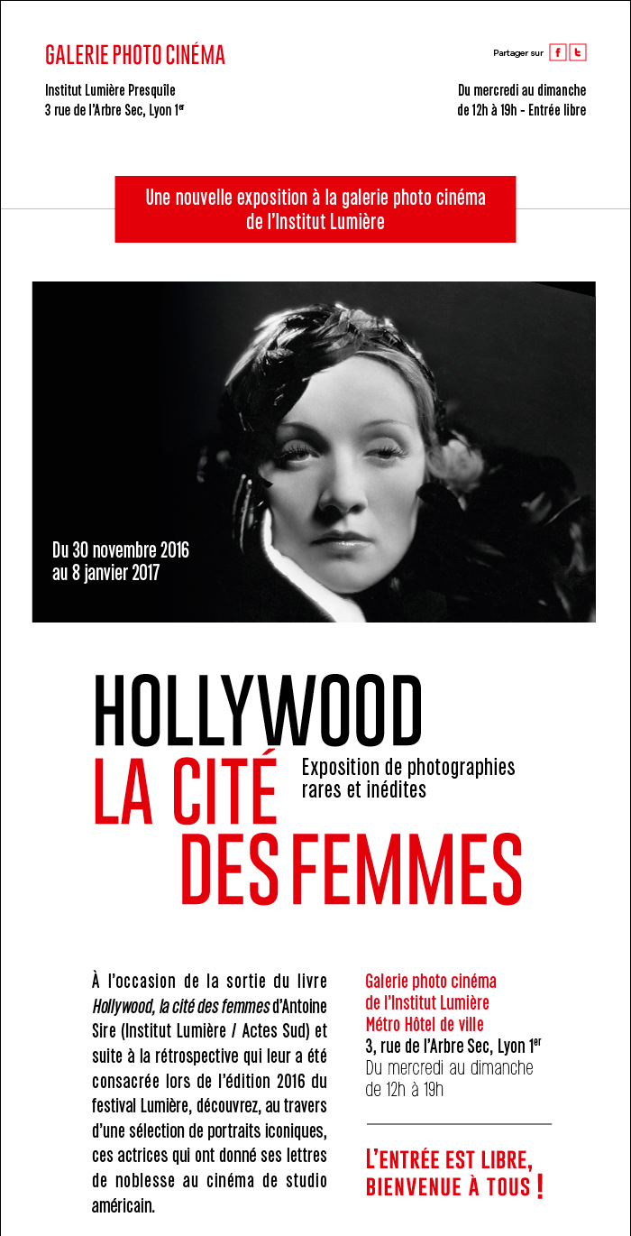 Nouvelle exposition : Hollywood, la cité des femmes