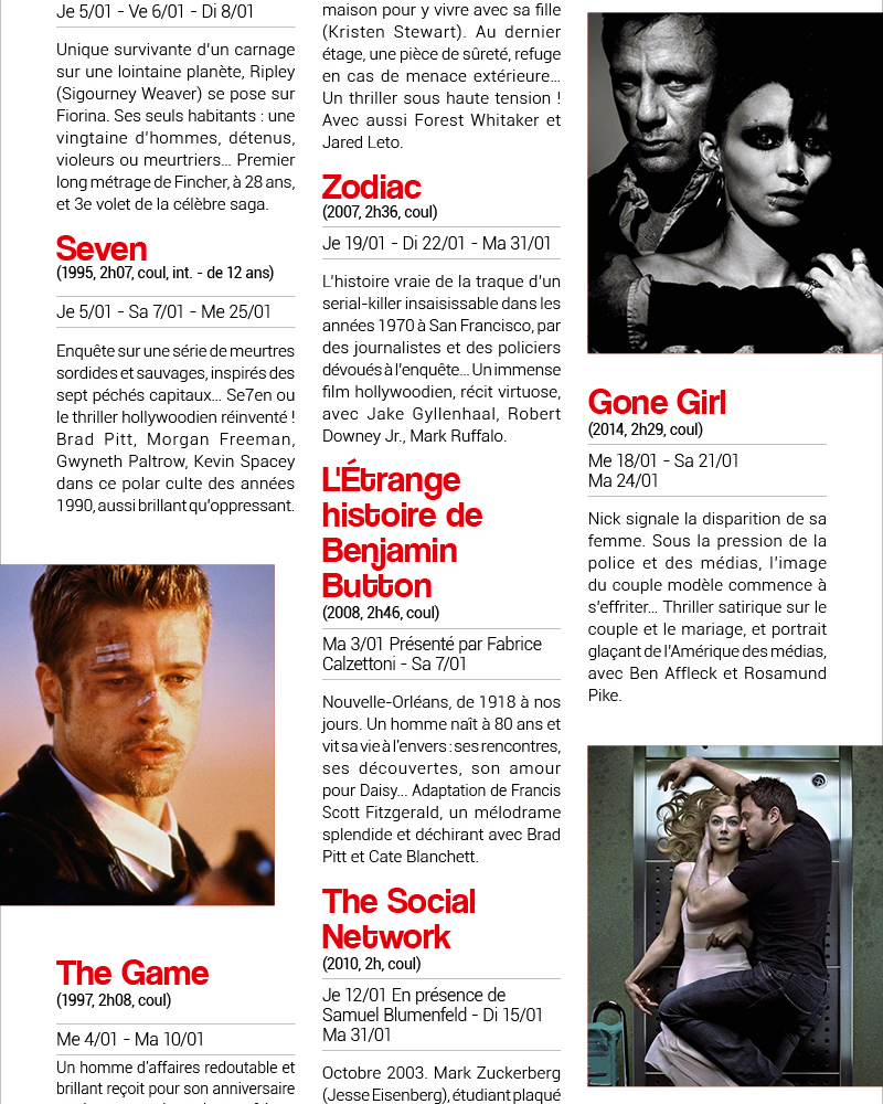 Rtrospective intgrale David Fincher