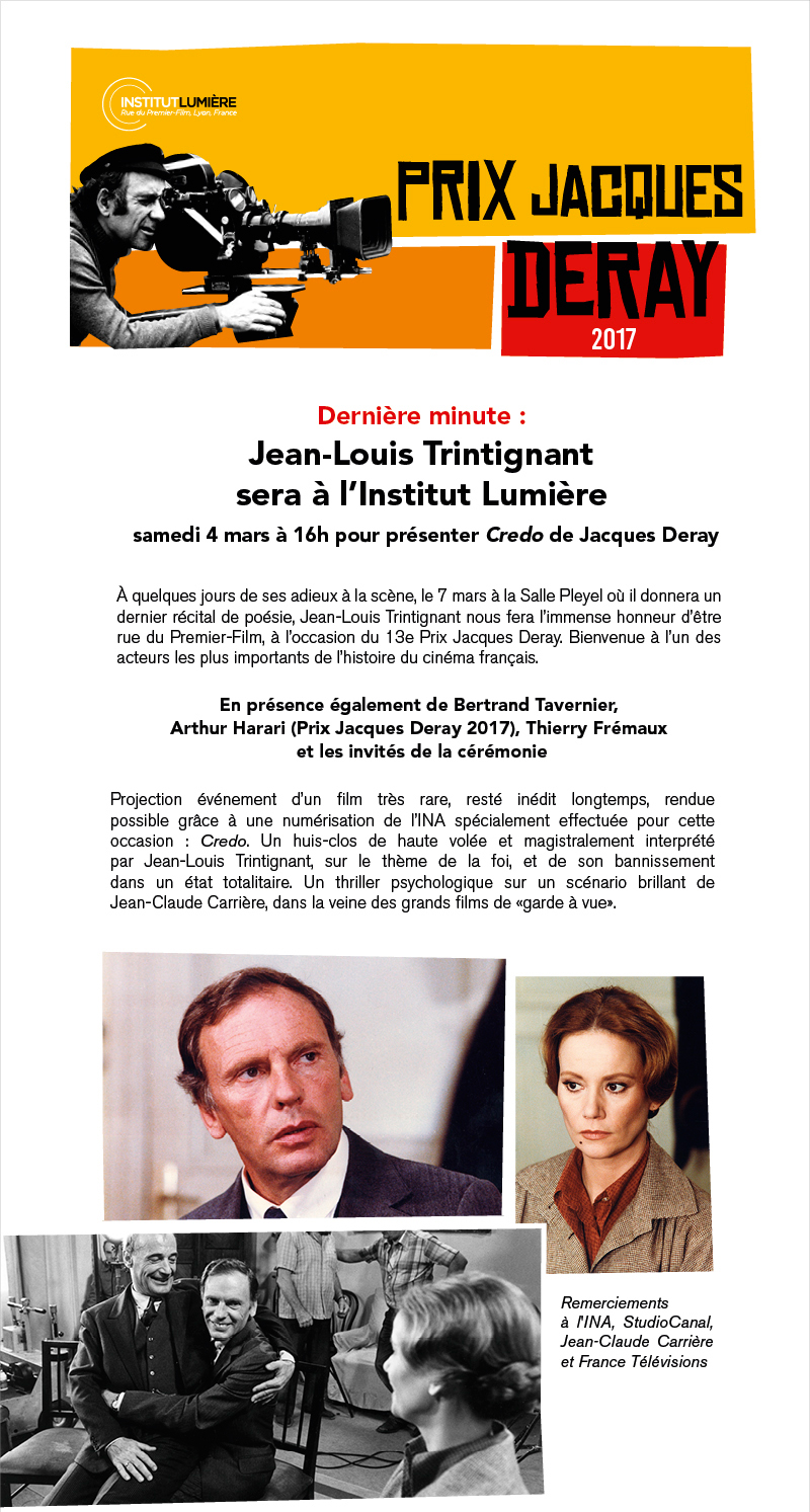 vnement : Jean-Louis Trintignant sera  l'Institut Lumire