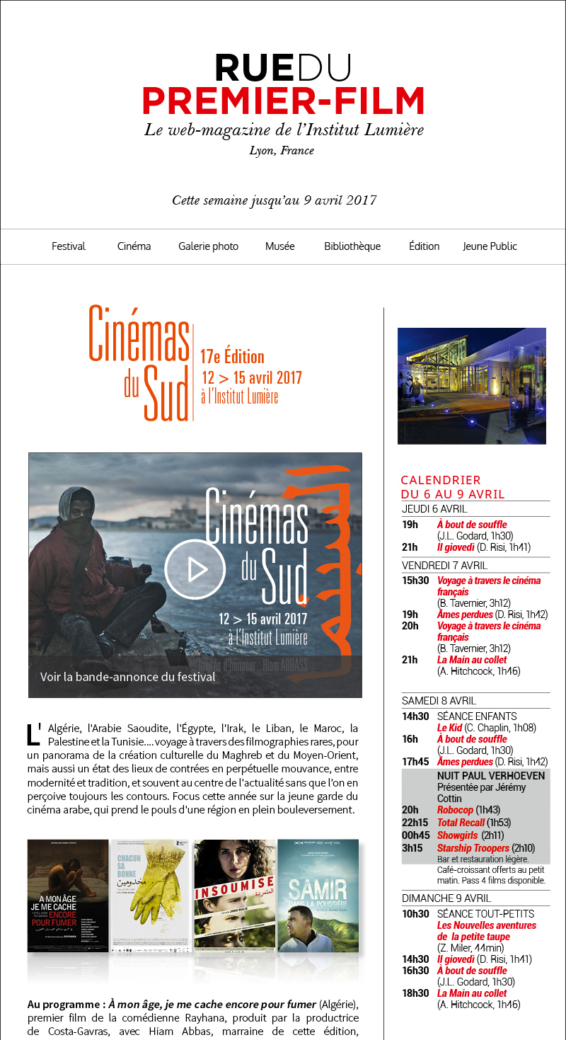 Rue du Premier-Film, le web-magazine de l'Institut Lumire